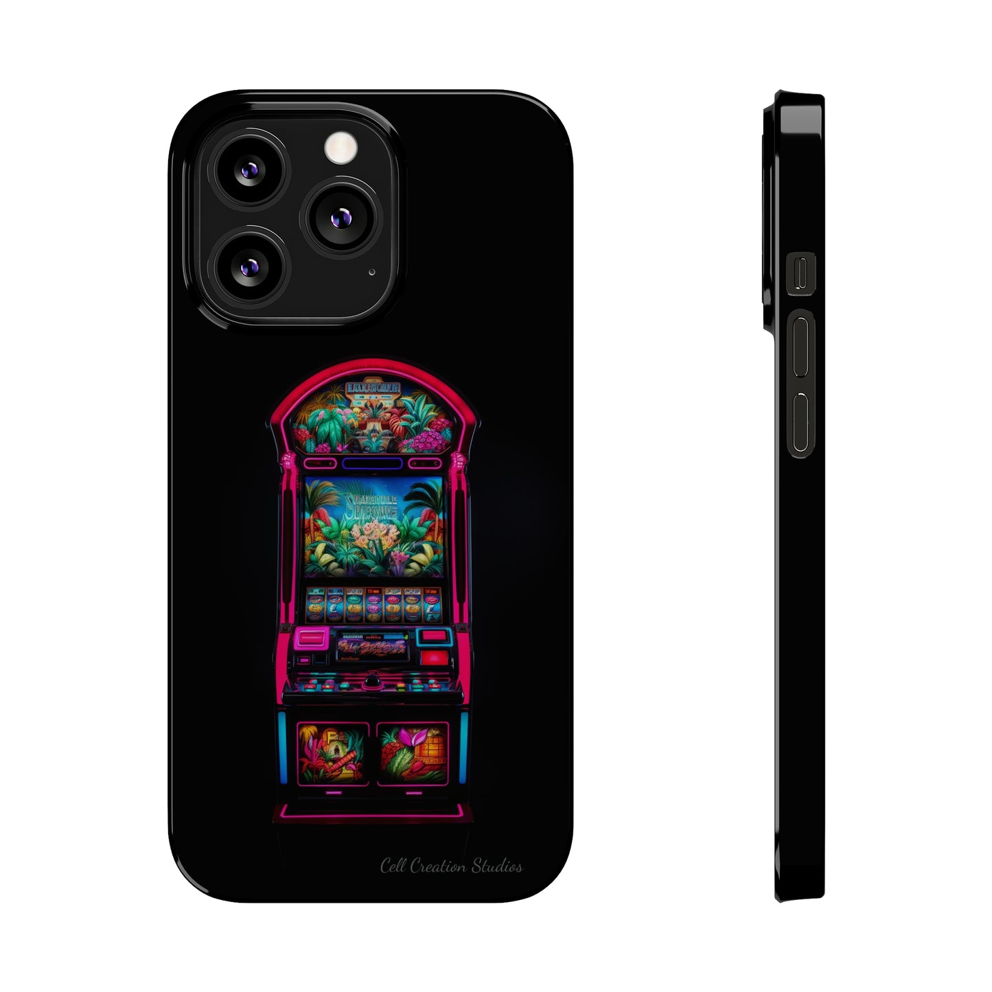 Introducing the "Vibrant Slot Frenzy" Cell Phone Case – Experience the Thrill of Colors and Luck -Slim Phone Cases