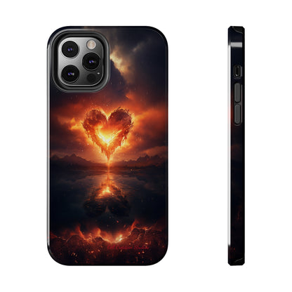 Introducing the "Flaming Heart" Cell Phone Case – Ignite Your Passion! -Tough Phone Cases