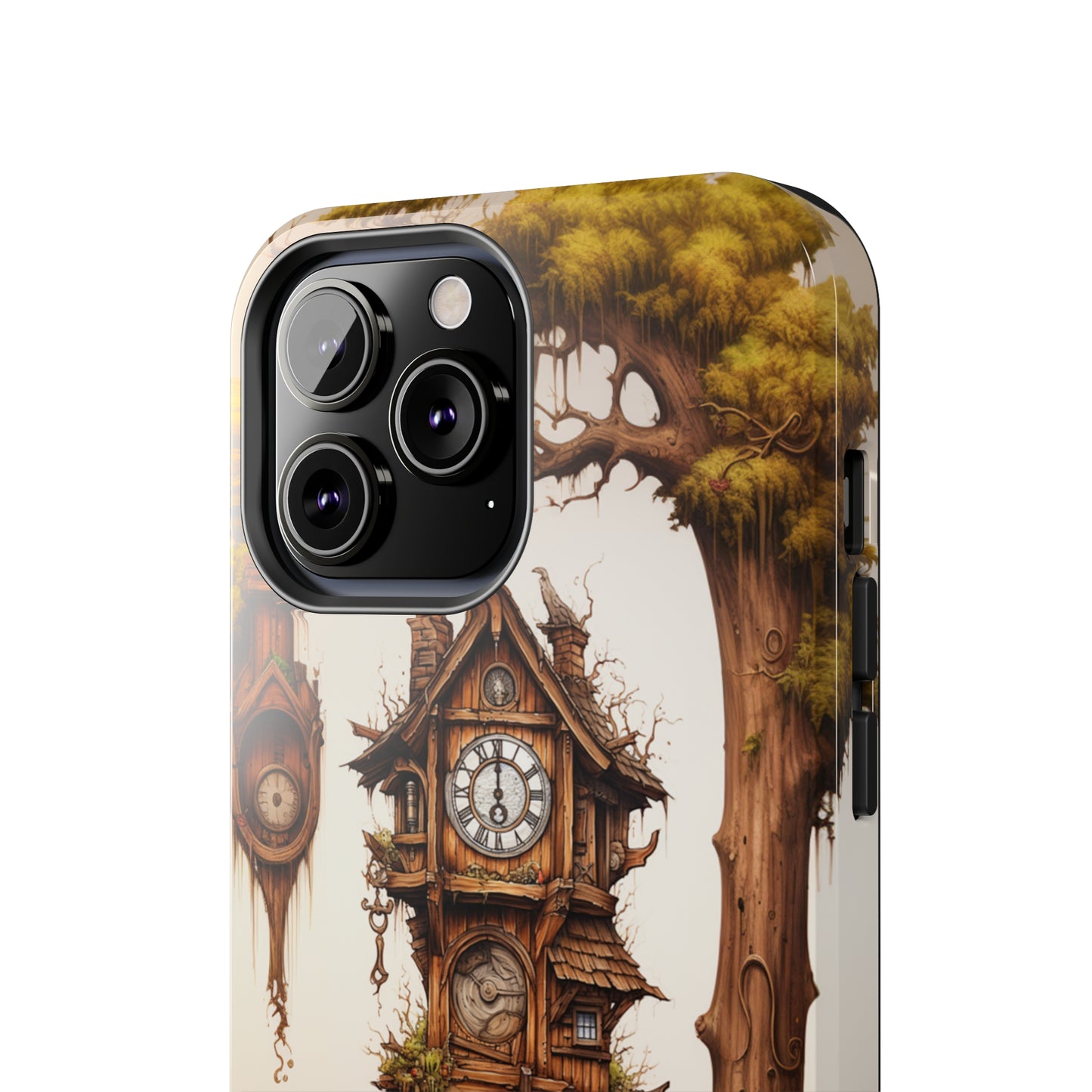 Introducing the "Mystical Wooden Clock" Cell Phone Case – Embrace Enchantment and Timeless Beauty -Tough Phone Cases