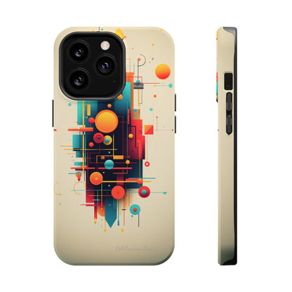 The "Colorful Geometric Pattern" Cell Phone Case- Elevate Your Phone's Look -MagSafe Tough Cases