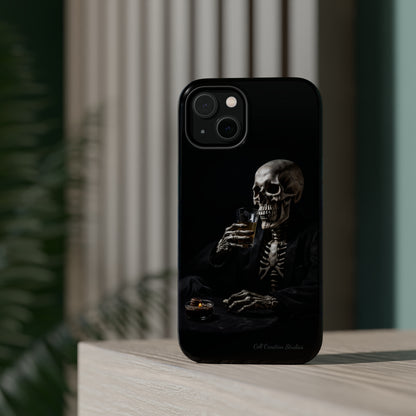 "Embrace the Dark Side with Our Skeleton Drinking Phone Case" -MagSafe Tough Cases