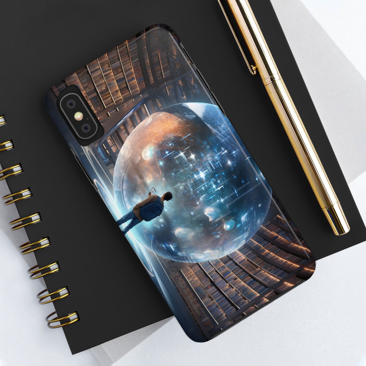 Introducing the "Library Luminary" Cell Phone Case – Where Knowledge Meets Mystery -Tough Phone Cases