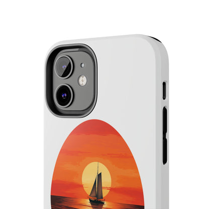 "Sailboat Sunset Serenity" -Tough iPhone Cases