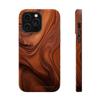 The "Natural Elegance" Wood Pattern Phone Case -MagSafe Tough Cases