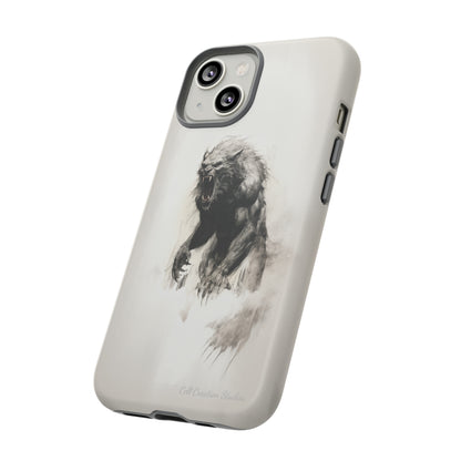 "Moonlit Shadow" Werewolf Sketch Cell Phone Case -Tough Cases