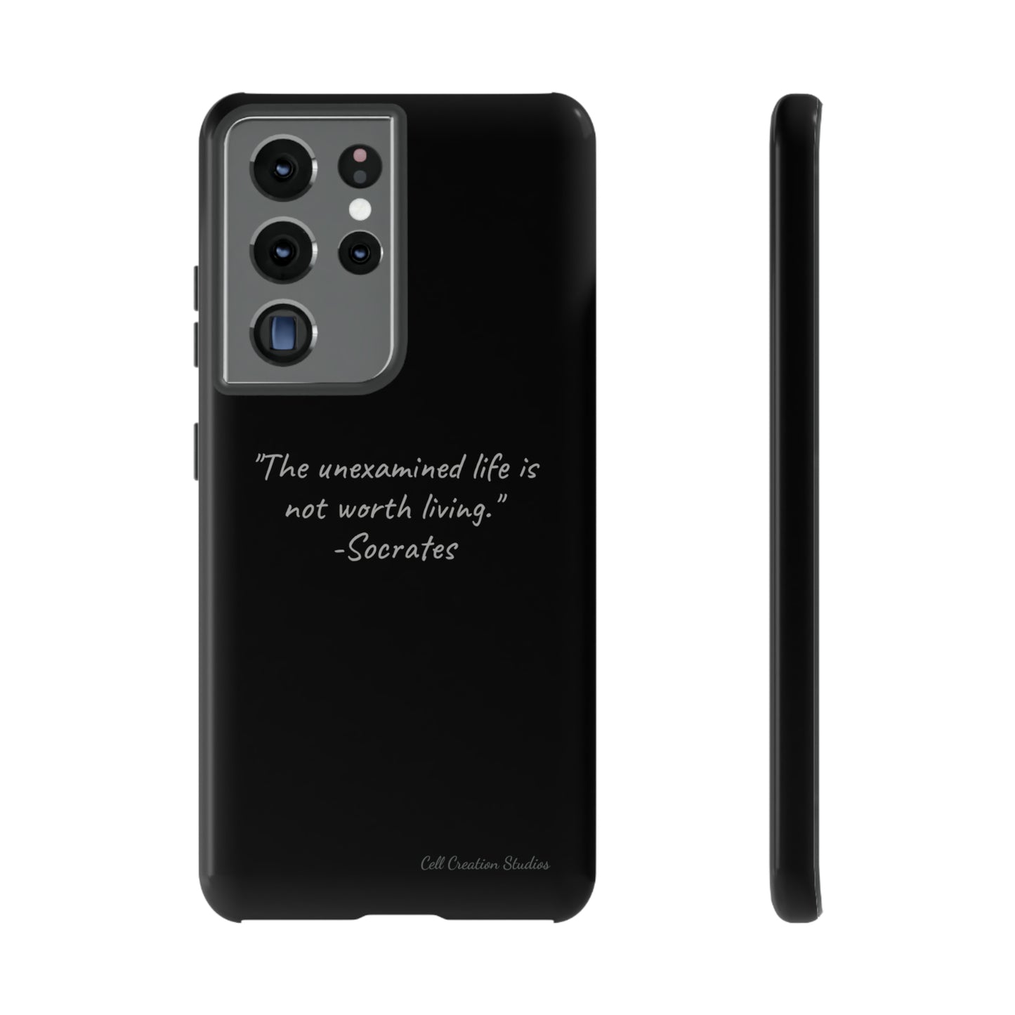 "Life's Examination" Socrates Quote Phone Case -Tough Cases