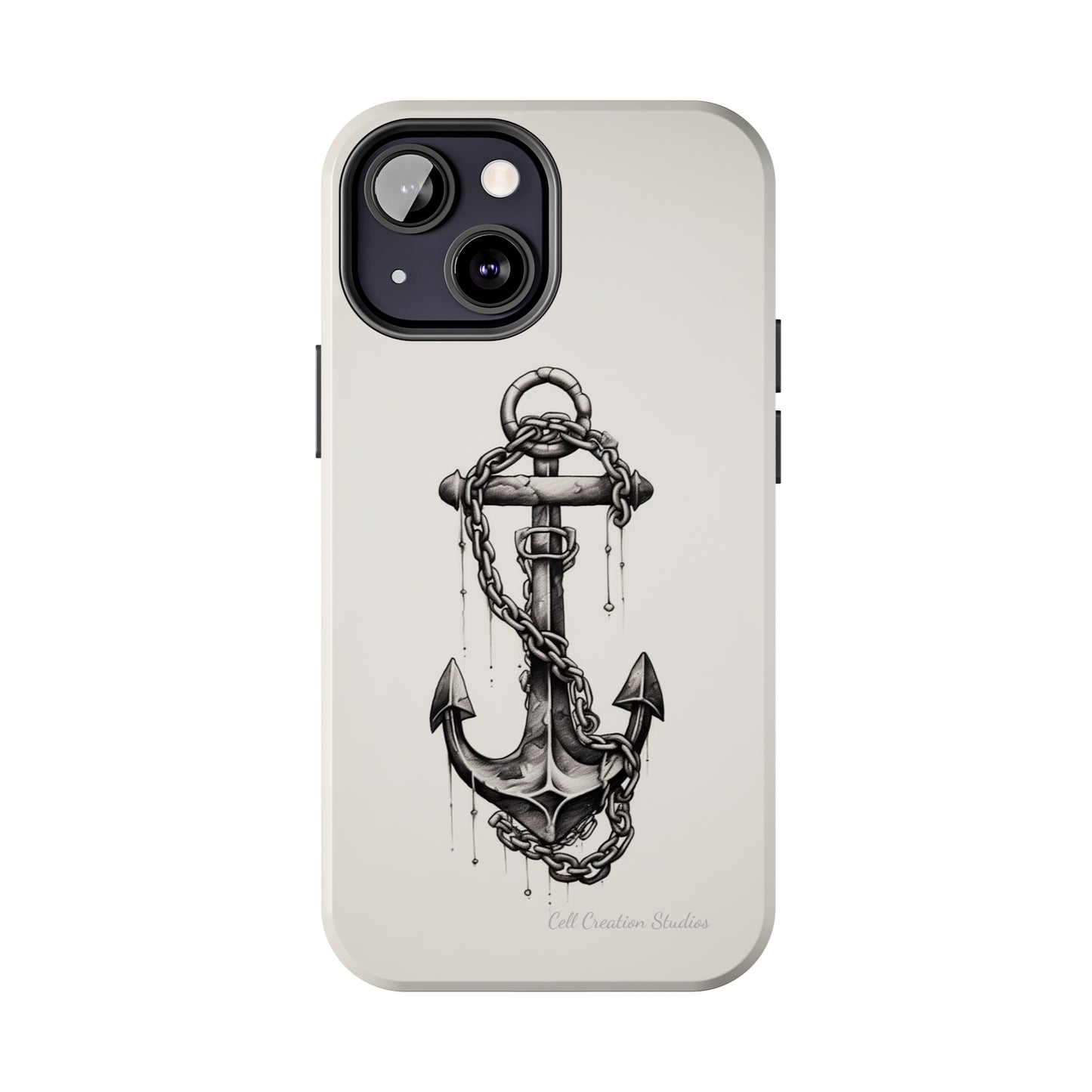 "Nautical Elegance Anchor" -Tough iPhone Cases