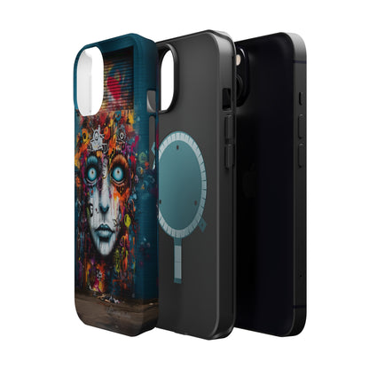 Elevate Your Style with our "Graffiti Face Concrete Wall" Phone Case -MagSafe Tough Cases