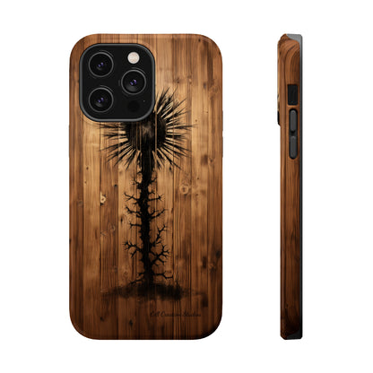 "Desert Plant on Wood Themed Phone Case: Embrace Nature's Beauty" -MagSafe Tough Cases