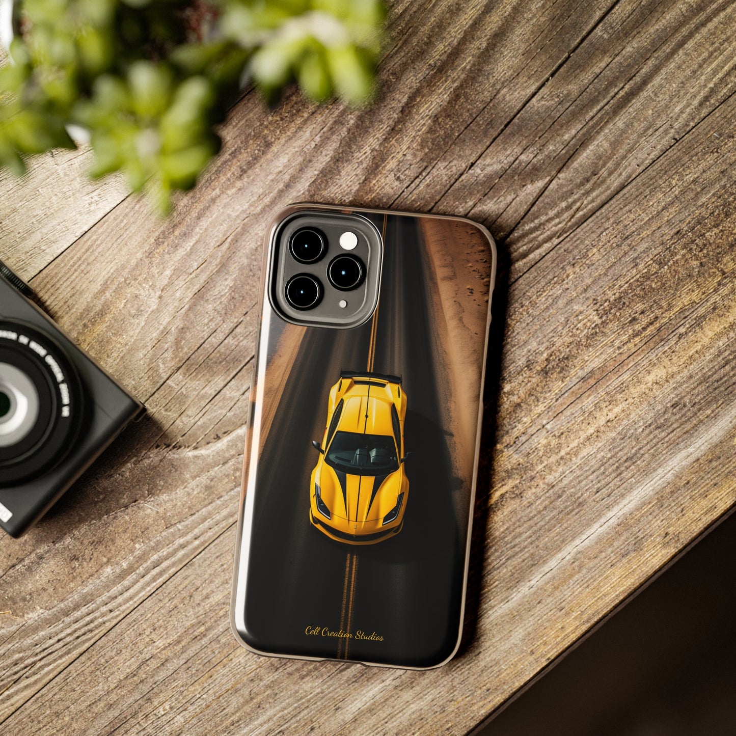 Introducing the "Desert Speedster" Cell Phone Case – Feel the Thrill of a Ferrari Racing through the Desert! -Tough Phone Cases