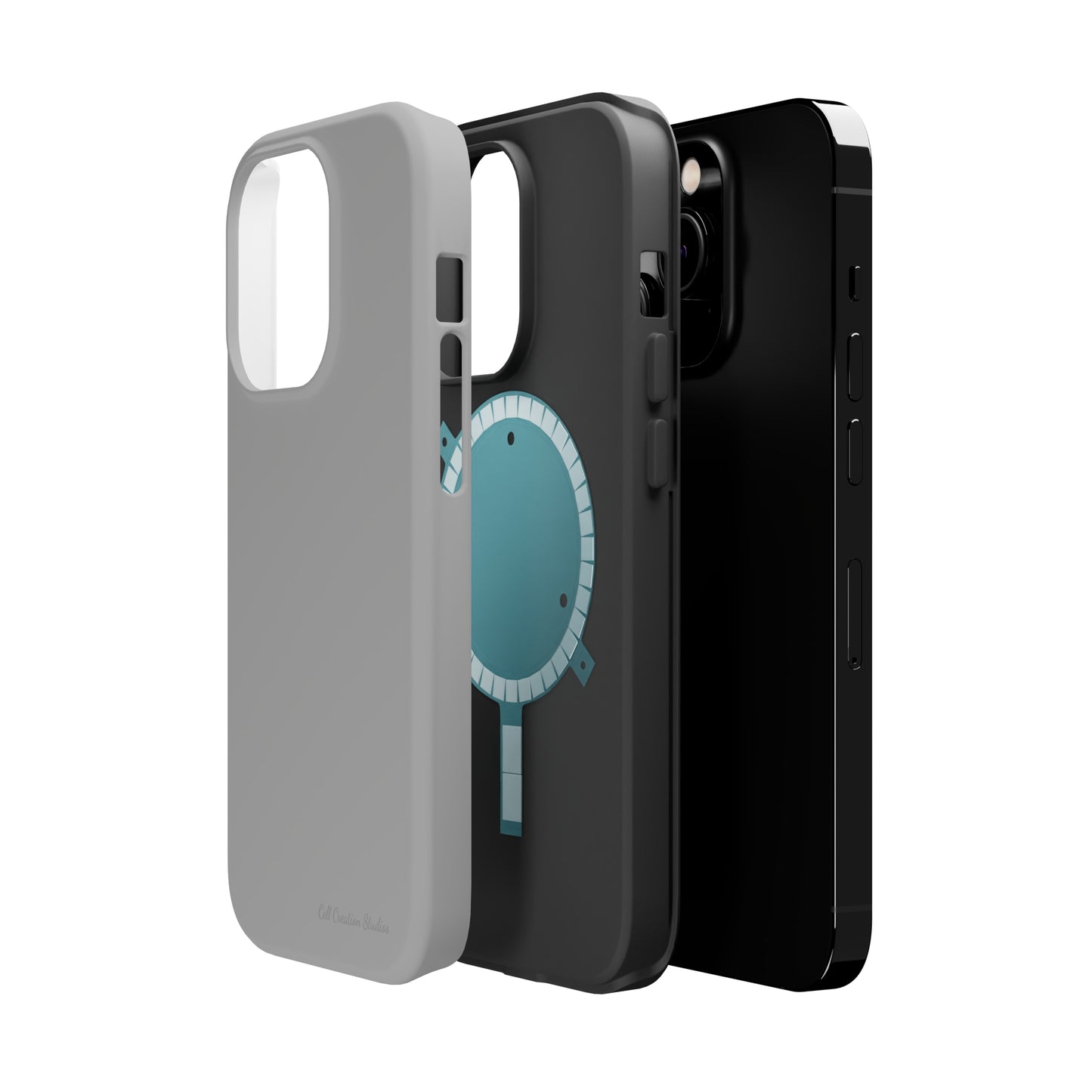 "Sleek Silver Essence" -MagSafe Tough iPhone Cases