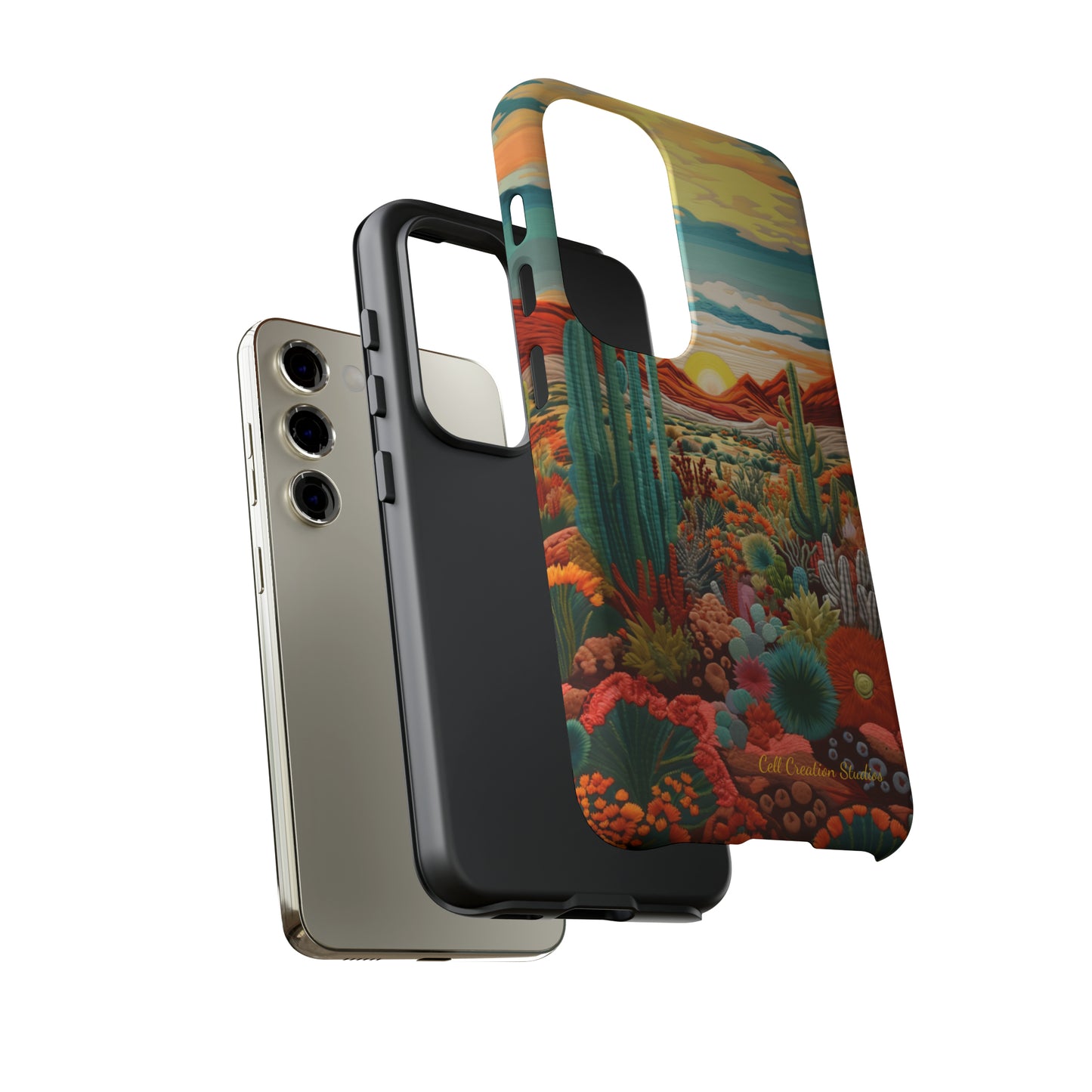 "Desert Bloom Embroidery" -Tough Samsung Cases