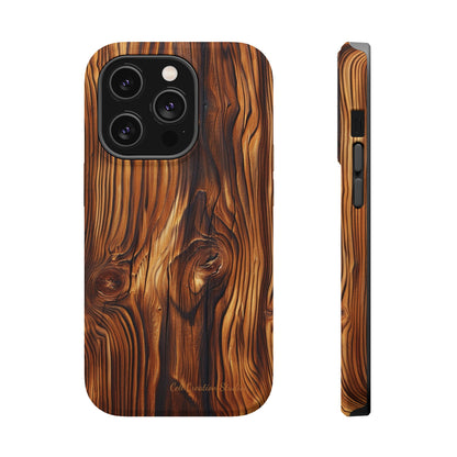 "Wood Grain Elegance" -MagSafe Tough iPhone Cases