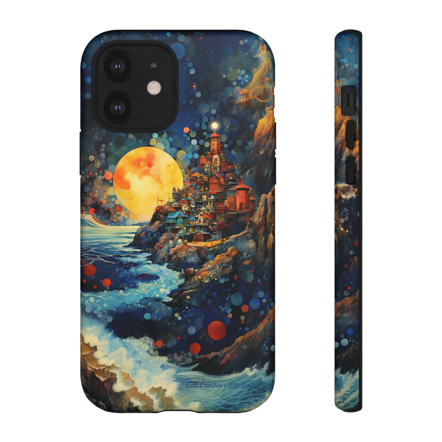 "Moonlit Coastal Vista" -Tough iPhone Cases