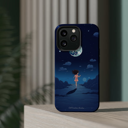 Introducing the "Moonlit Runner" Cell Phone Case – Embrace Adventure with a Captivating Lunar Design -MagSafe Tough Cases