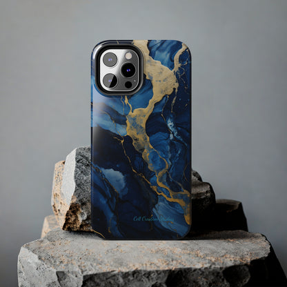 "Azure Elegance Marble" -Tough iPhone Cases