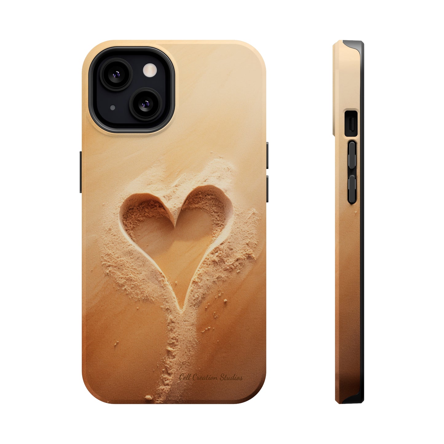 "Eternal Love: Sand Heart" Cell Phone Case -MagSafe Tough Cases