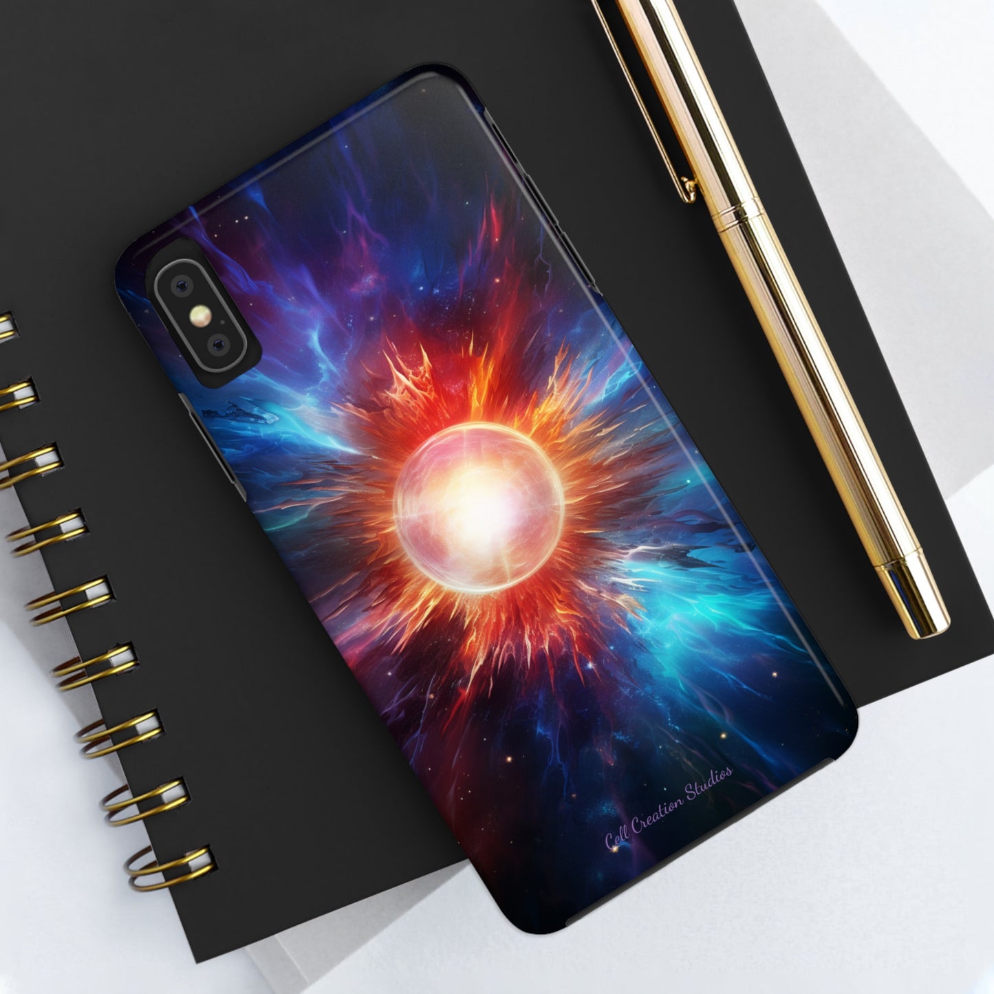 Introducing the "Stellar Cataclysm" Cell Phone Case – Capture the Cosmic Drama of a Neutron Star Explosion! -Tough Phone Cases