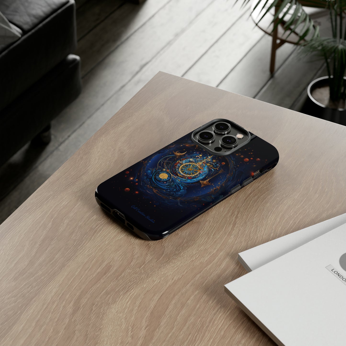 "Cosmic Clock Elegance" -Tough iPhone Cases