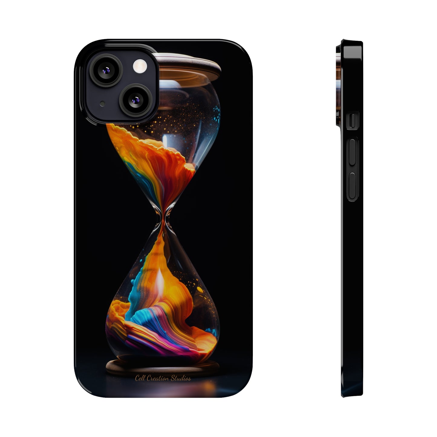 Introducing the "Vibrant Sands of Time" Cell Phone Case – Embrace the Beauty of Colorful Hourglass Design -Tough Cases