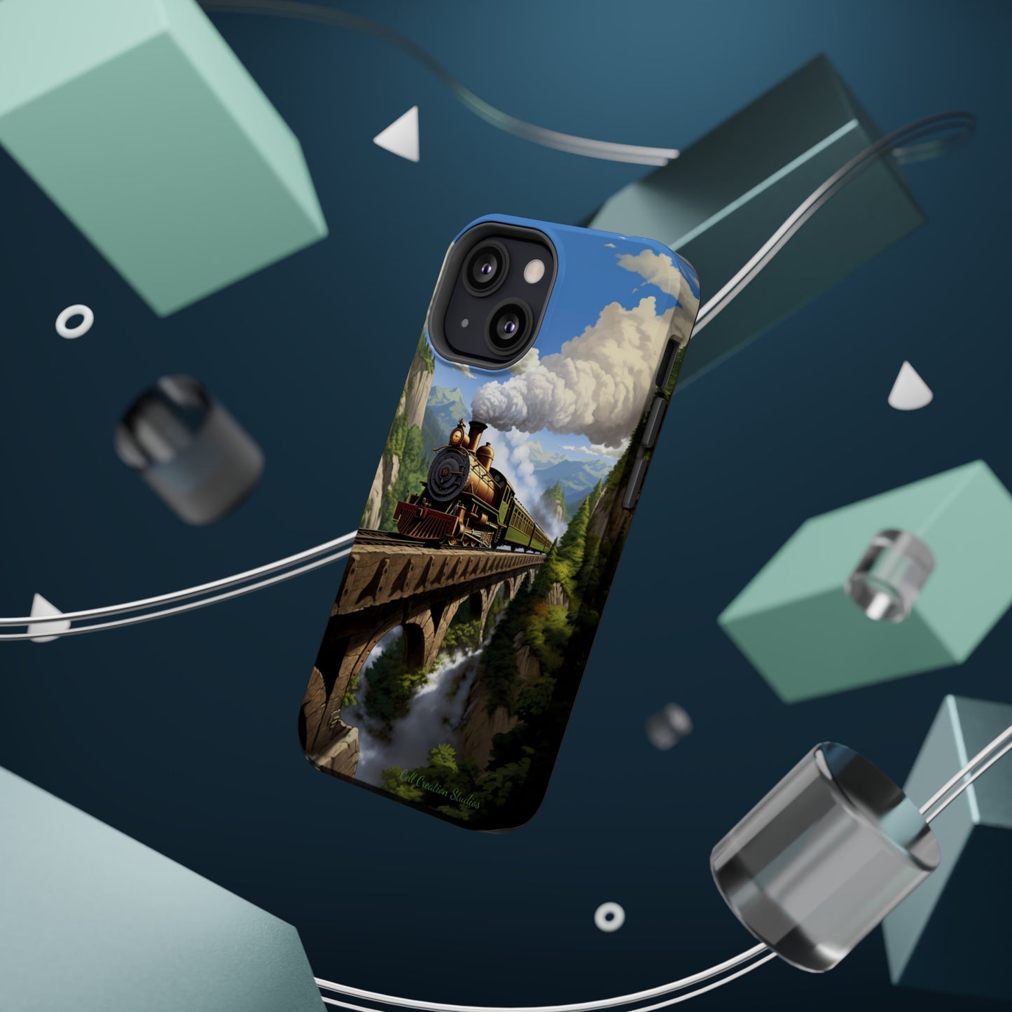 The "Scenic Mountain Train" Phone Case -MagSafe Tough Cases