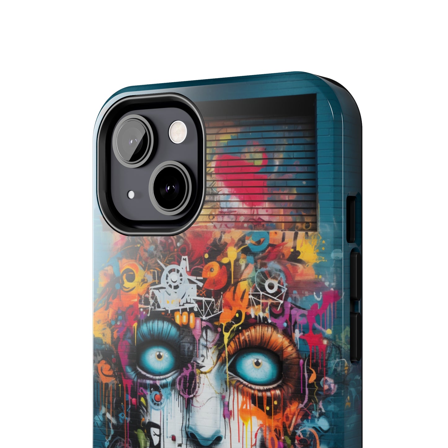 Elevate Your Style with our "Graffiti Face Concrete Wall" Phone Case -Tough Phone Cases