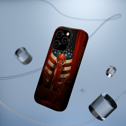 Introducing the "Vintage Glamour" Cell Phone Case – Step into 1920s Elegance with a Patriotic Twist! -MagSafe Tough Cases