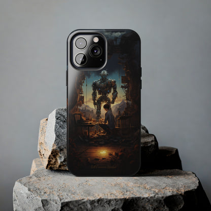 Introducing the "Mechanical Bond" Cell Phone Case – Witness a Captivating Moment of Giant Robot and Boy -Tough Phone Cases