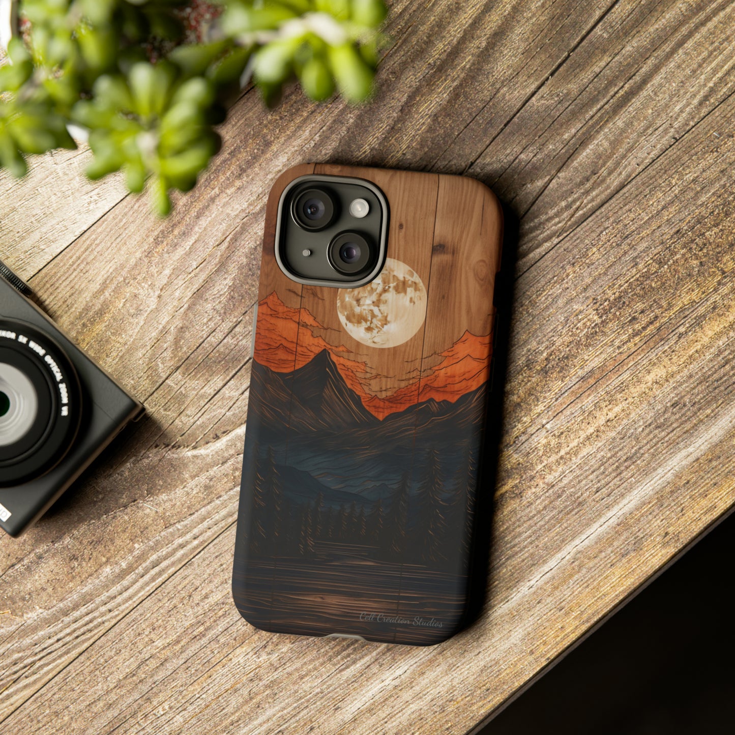 "Elevate Your Style with the Mountain Moonlight Phone Case" -Tough Cases