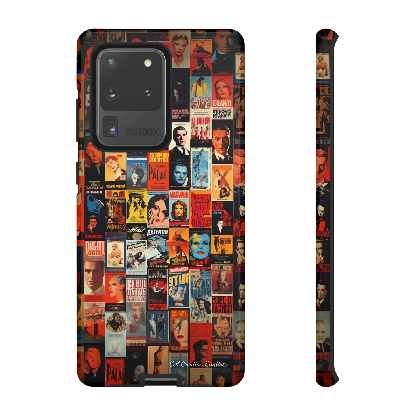 Introducing the "Vintage Movie Poster Collage" Cell Phone Case – Timeless Hollywood Charm -Tough Cases