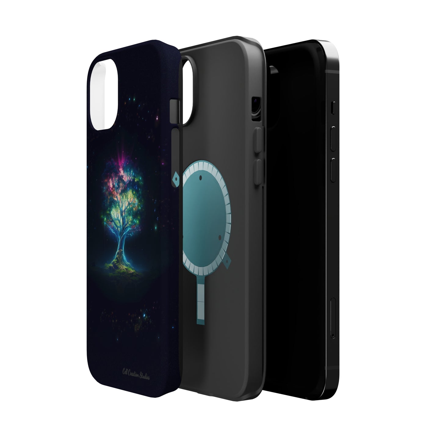 Introducing the "Holographic Tree of Life" Cell Phone Case – A Visionary Blend of Art and Technology -MagSafe Tough Cases