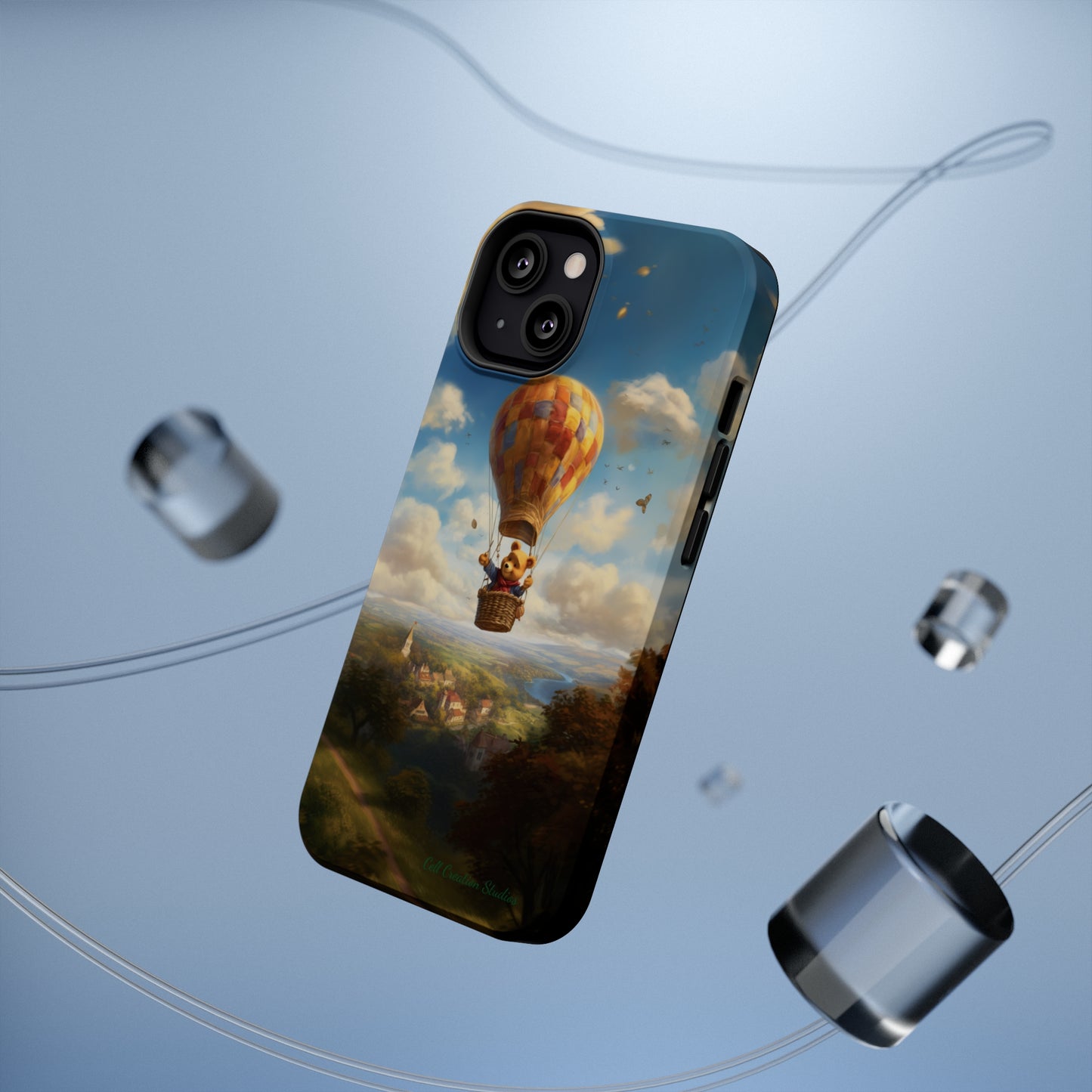 Introducing the "Winnie-The-Pooh's Balloon Adventure" Cell Phone Case – Soar to New Heights in Style -MagSafe Tough Cases