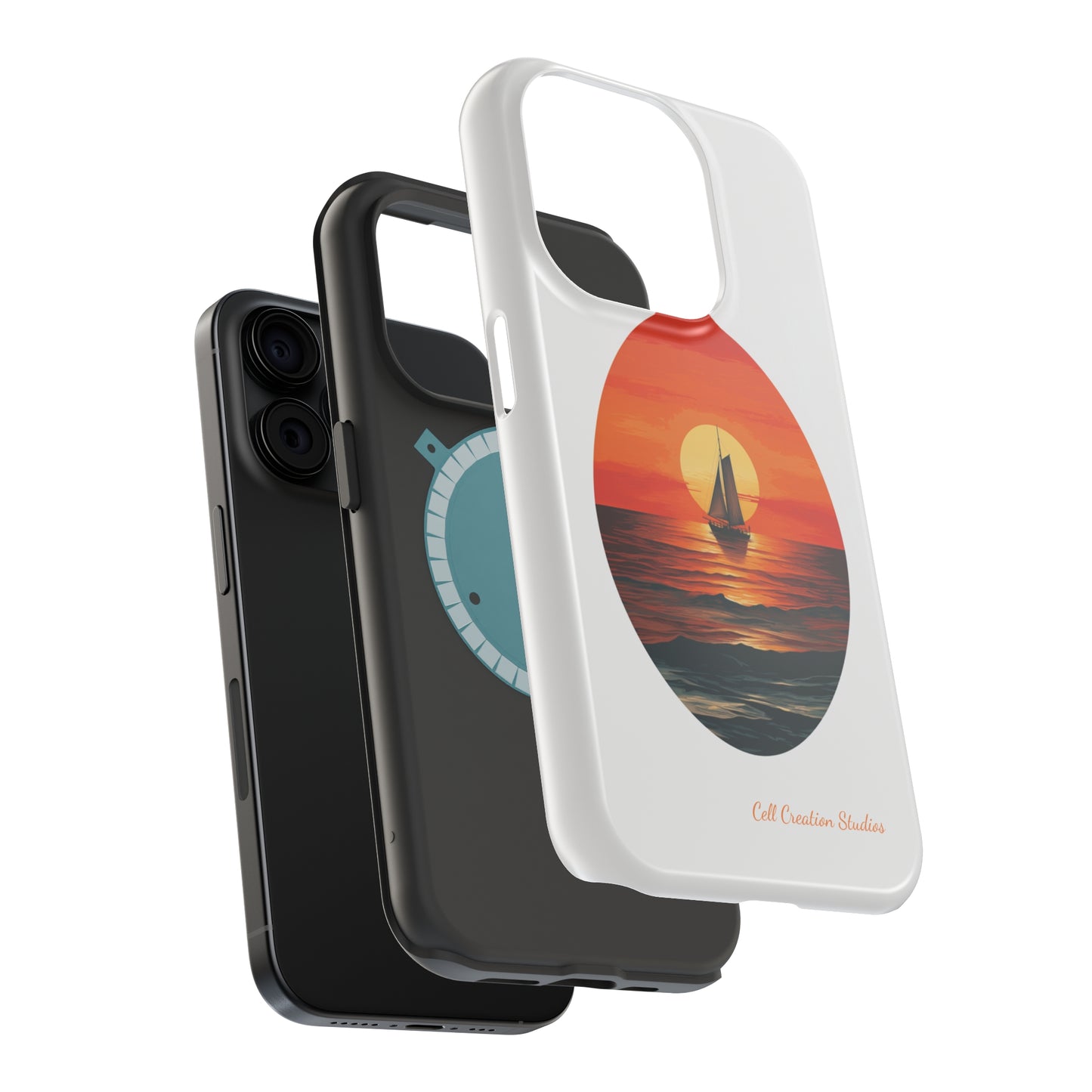 "Sailboat Sunset Serenity" -MagSafe Tough iPhone Cases