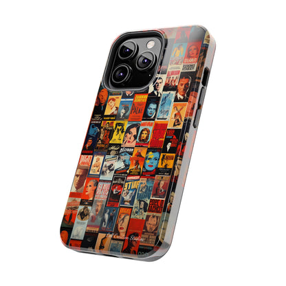 Introducing the "Vintage Movie Poster Collage" Cell Phone Case – Timeless Hollywood Charm -Tough Phone Cases