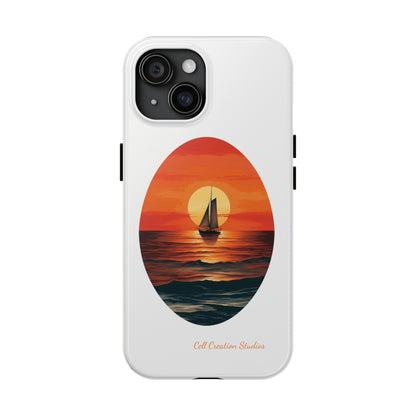 "Sailboat Sunset Serenity" -Tough iPhone Cases