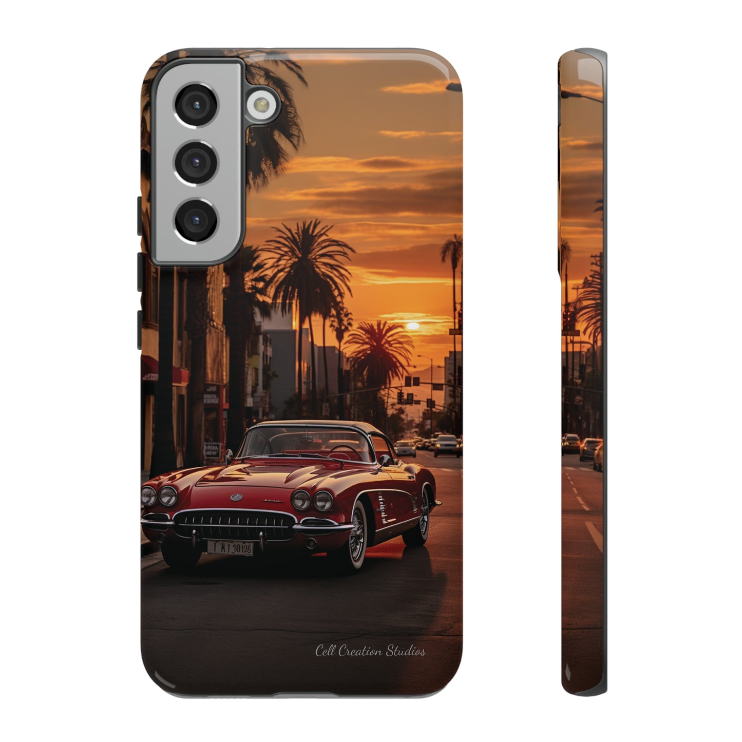 "Sunset Boulevard Classic Red Car" Cell Phone Case -Tough Cases