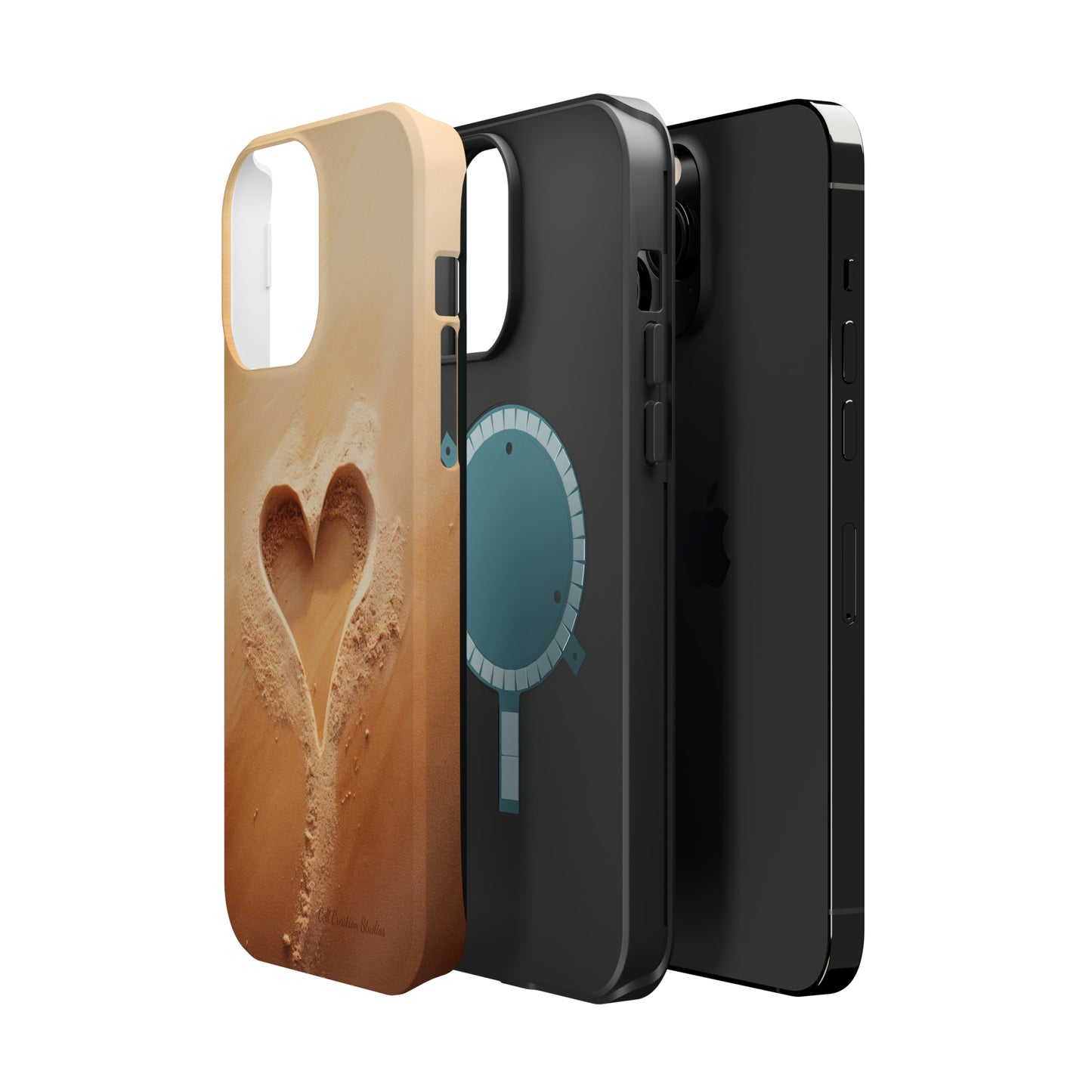 "Eternal Love: Sand Heart" Cell Phone Case -MagSafe Tough Cases