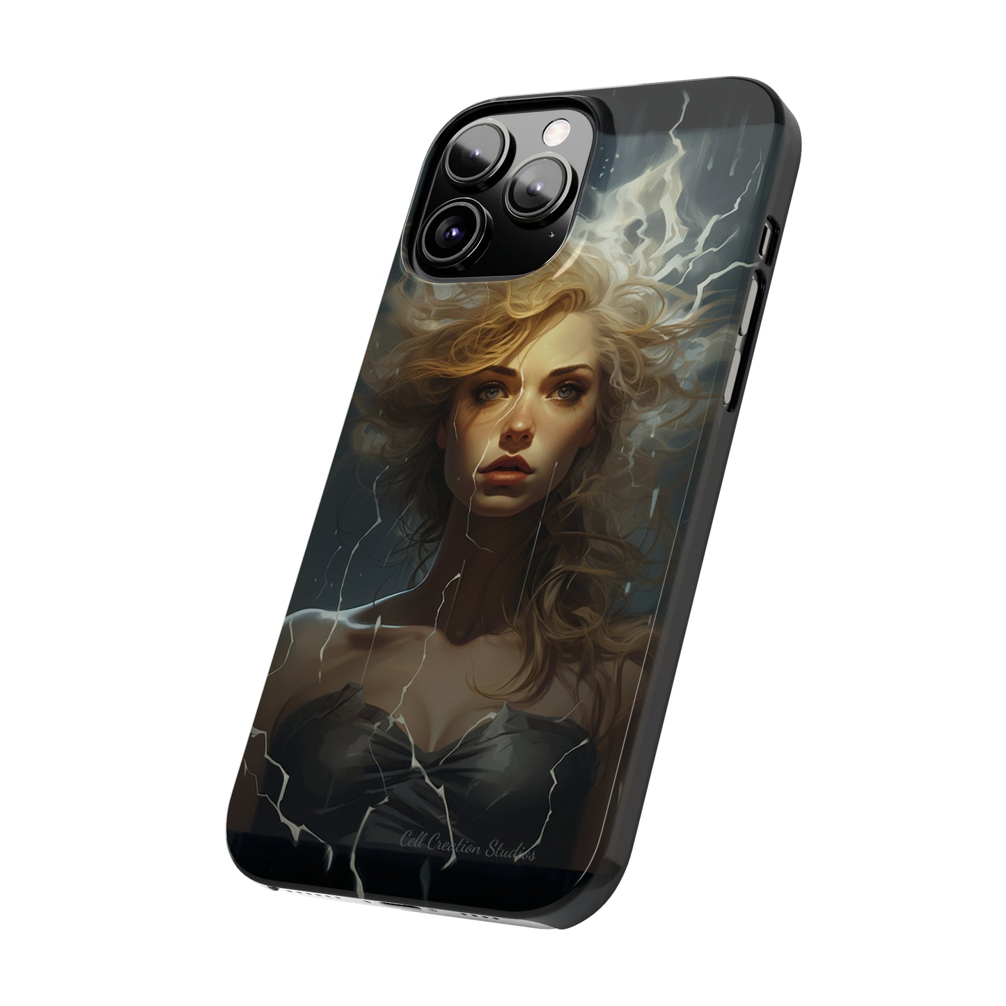 Introducing the "Electrifying Beauty" Cell Phone Case – Sparks of Style and Power -Slim Phone Cases