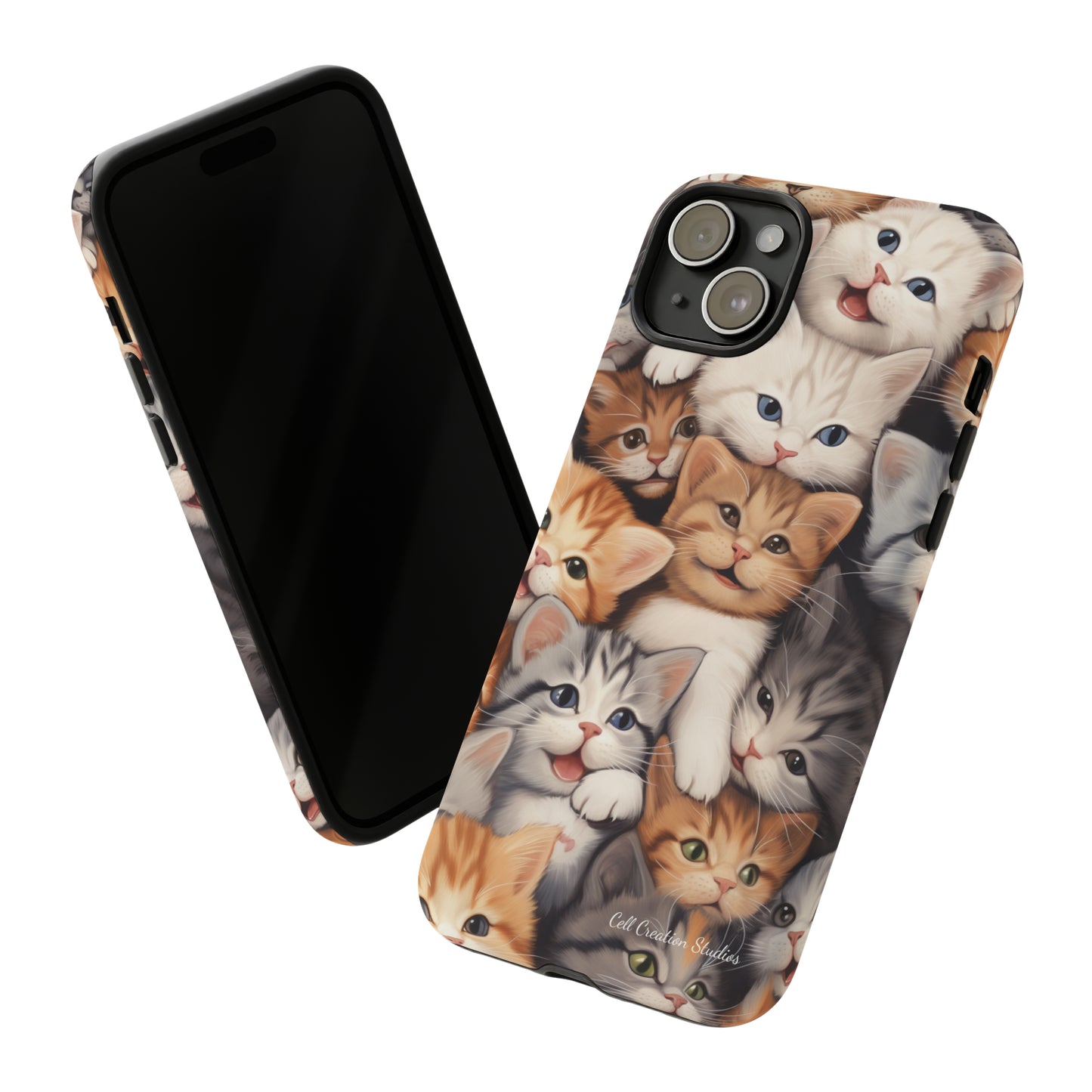 "Kitten Cuddle Haven" Phone Case -Tough Cases