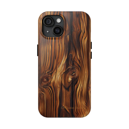 "Wood Grain Elegance" -Tough iPhone Cases