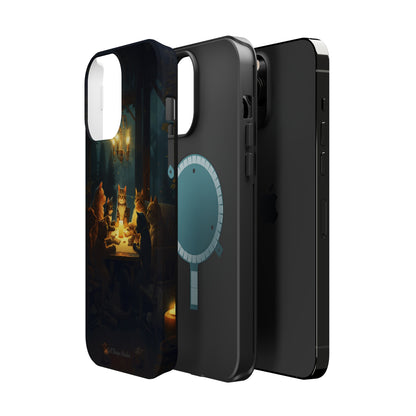 Introducing the "Paws & Whiskers Soirée" Cell Phone Case – A Feast of Friendship Under the Stars! -MagSafe Tough Cases