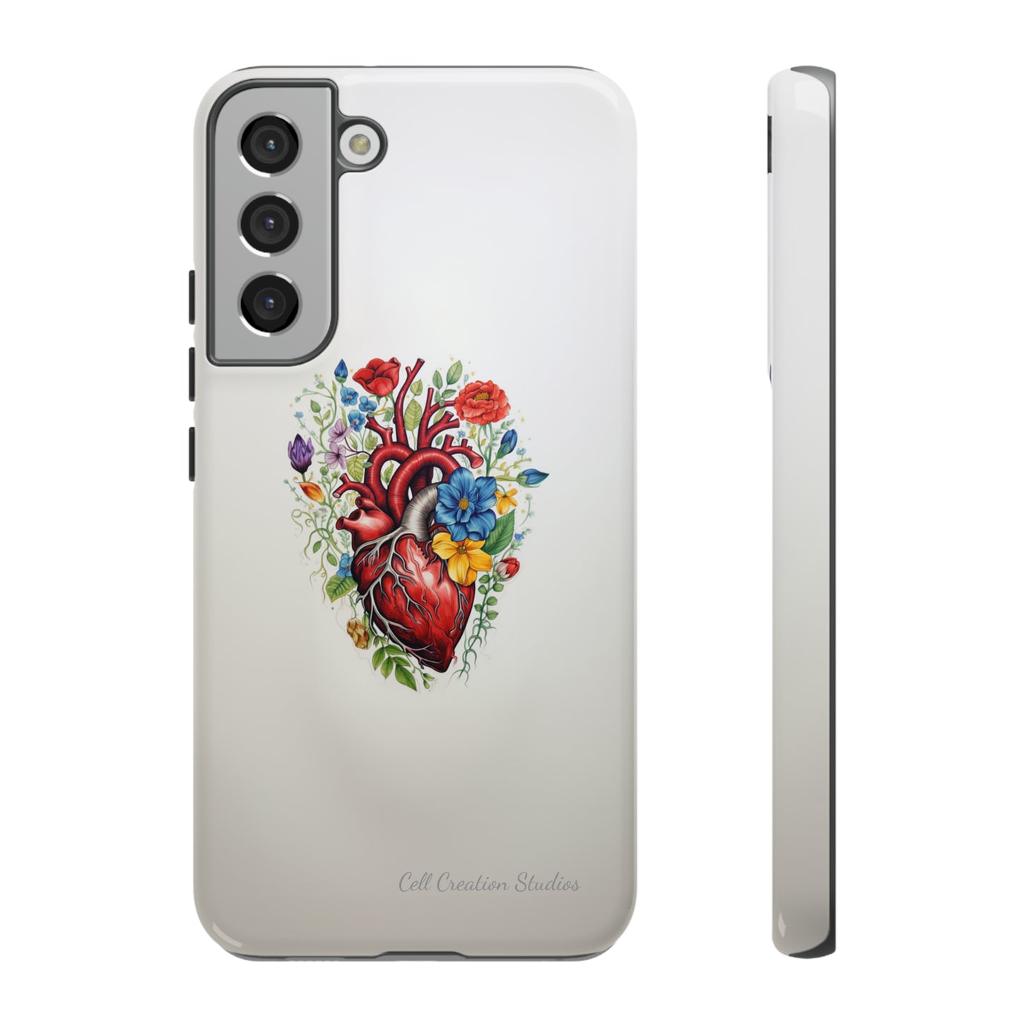 "Floral Heart Harmony" -Tough Samsung Cases