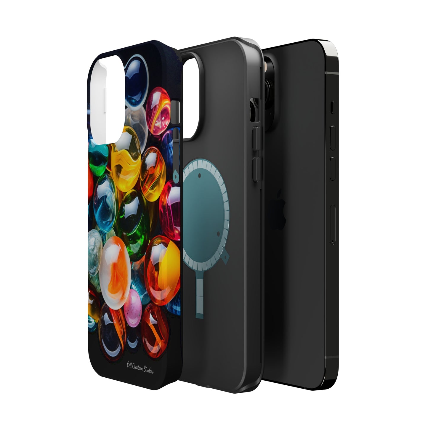 Introducing the "Vibrant Marbles Mosaic" Cell Phone Case – Carry a Kaleidoscope of Colors! -MagSafe Tough Cases