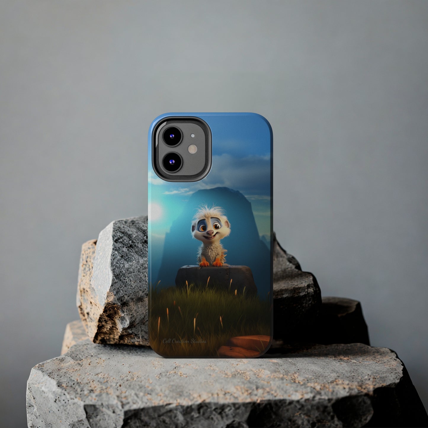 Introducing the "Mountain Explorer Buddy" Cell Phone Case – Embark on Adventures with an Animated Cute Animal -Tough Phone Cases