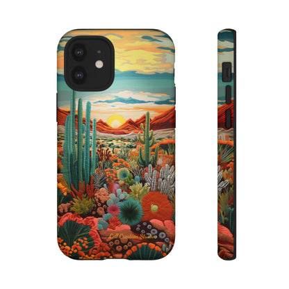 "Desert Bloom Embroidery" -Tough iPhone Cases