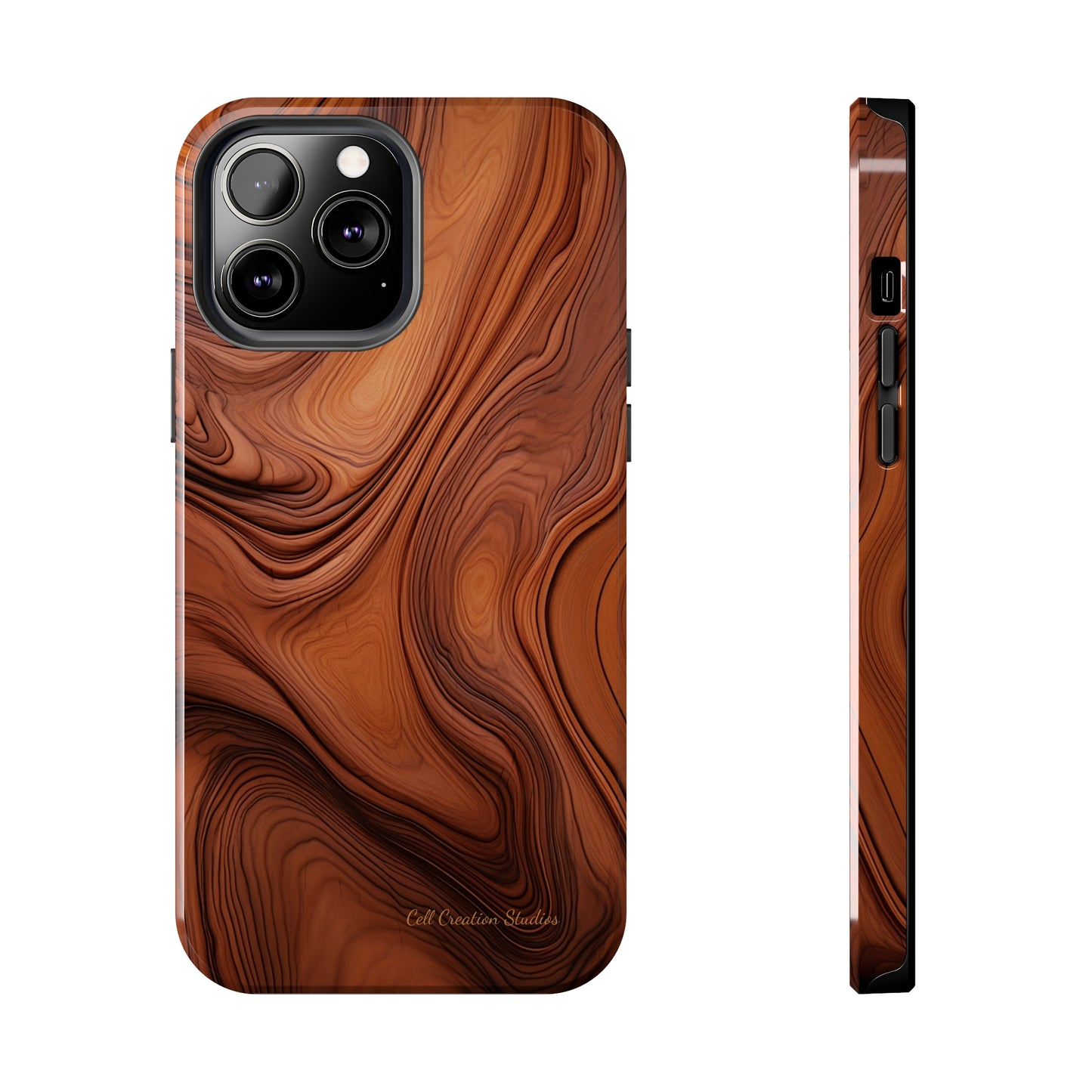 The "Natural Elegance" Wood Pattern Phone Case -Tough Phone Cases