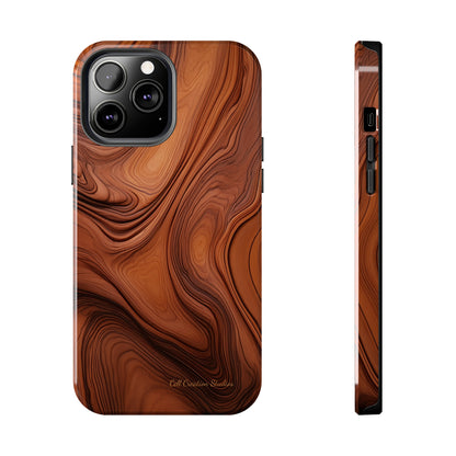 The "Natural Elegance" Wood Pattern Phone Case -Tough Phone Cases