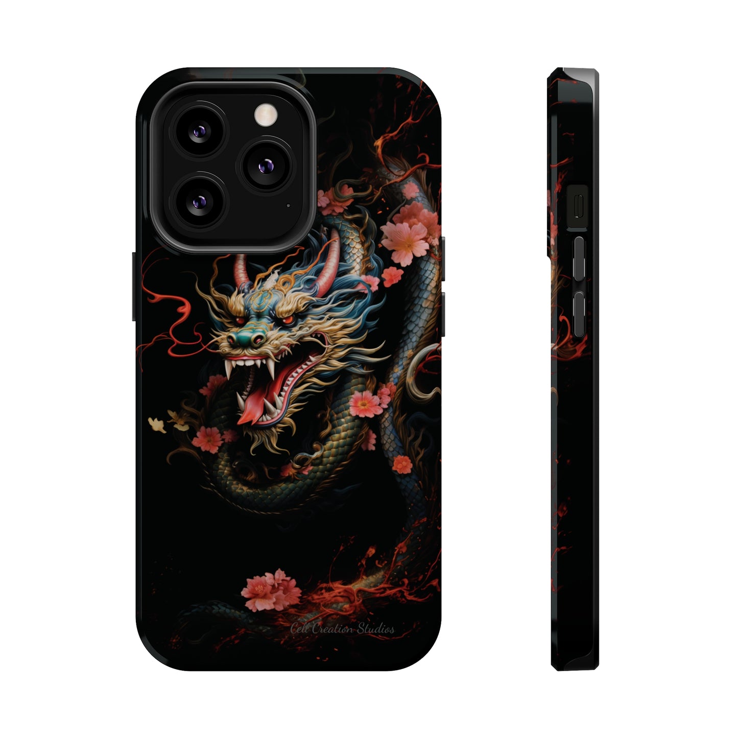 Introducing the "Mystical Japanese Dragon" Cell Phone Case – Unleash the Dragon's Power -MagSafe Tough Cases