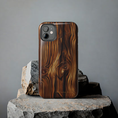 "Wood Grain Elegance" -Tough iPhone Cases