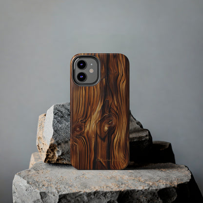 "Wood Grain Elegance" -Tough iPhone Cases